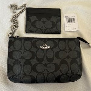 Coach Large Wristlet w/ Chain
